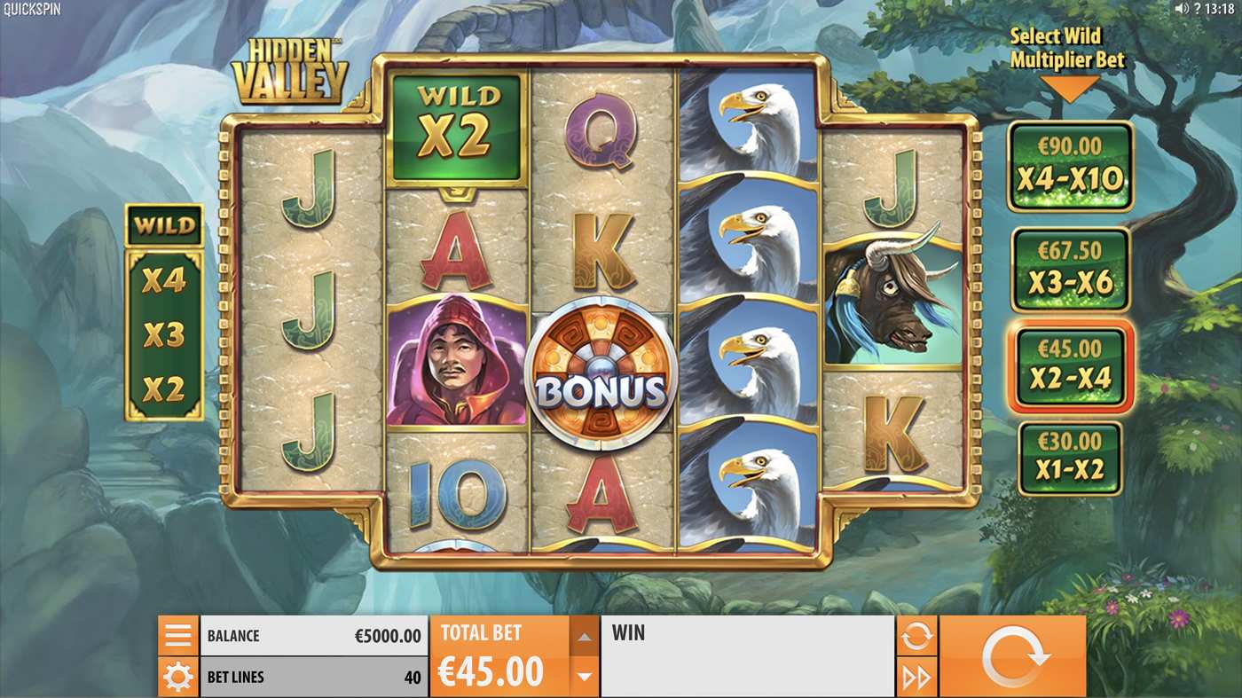 Hidden Valley: image of main menu
