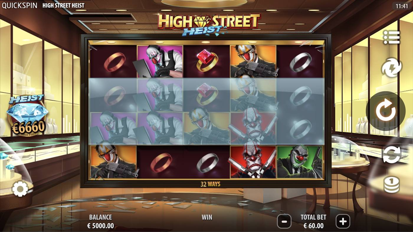 High Street Heist: image of main menu