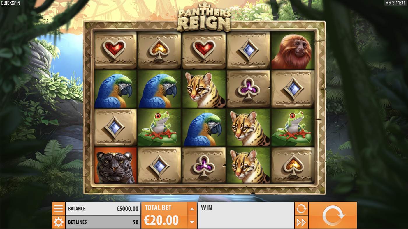 Panther's Reign: image of main menu