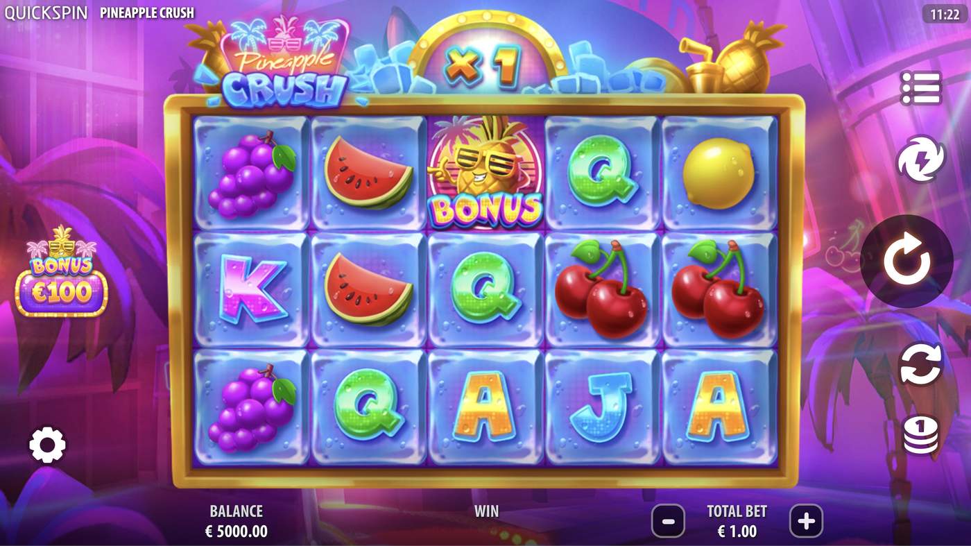 Pineapple Crush: image of main menu