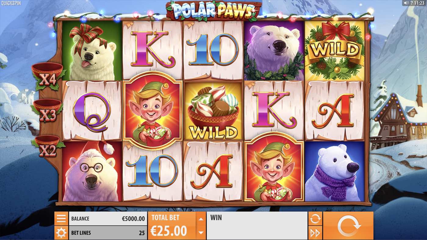 Polar Paws: image of main menu