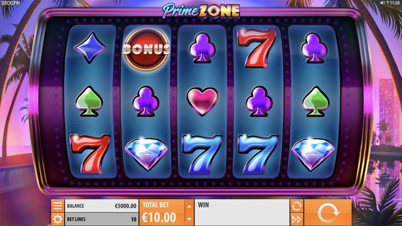 Prime Zone: image of main menu