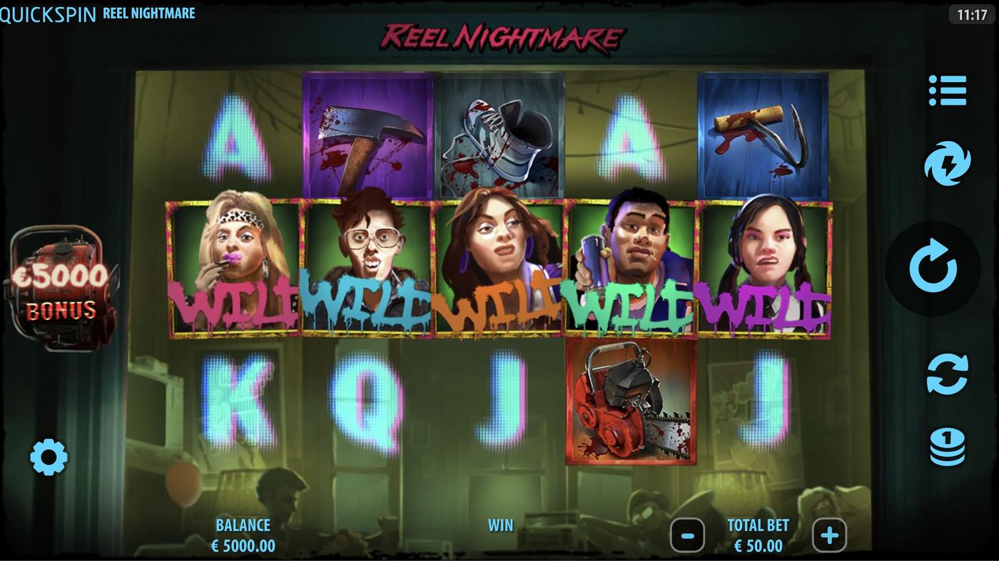 Reel Nightmare: image of main menu