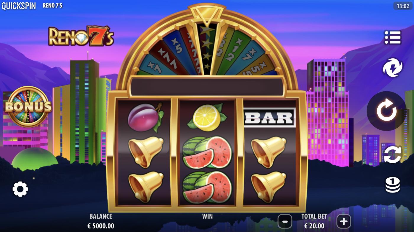 Reno 7's: image of main menu