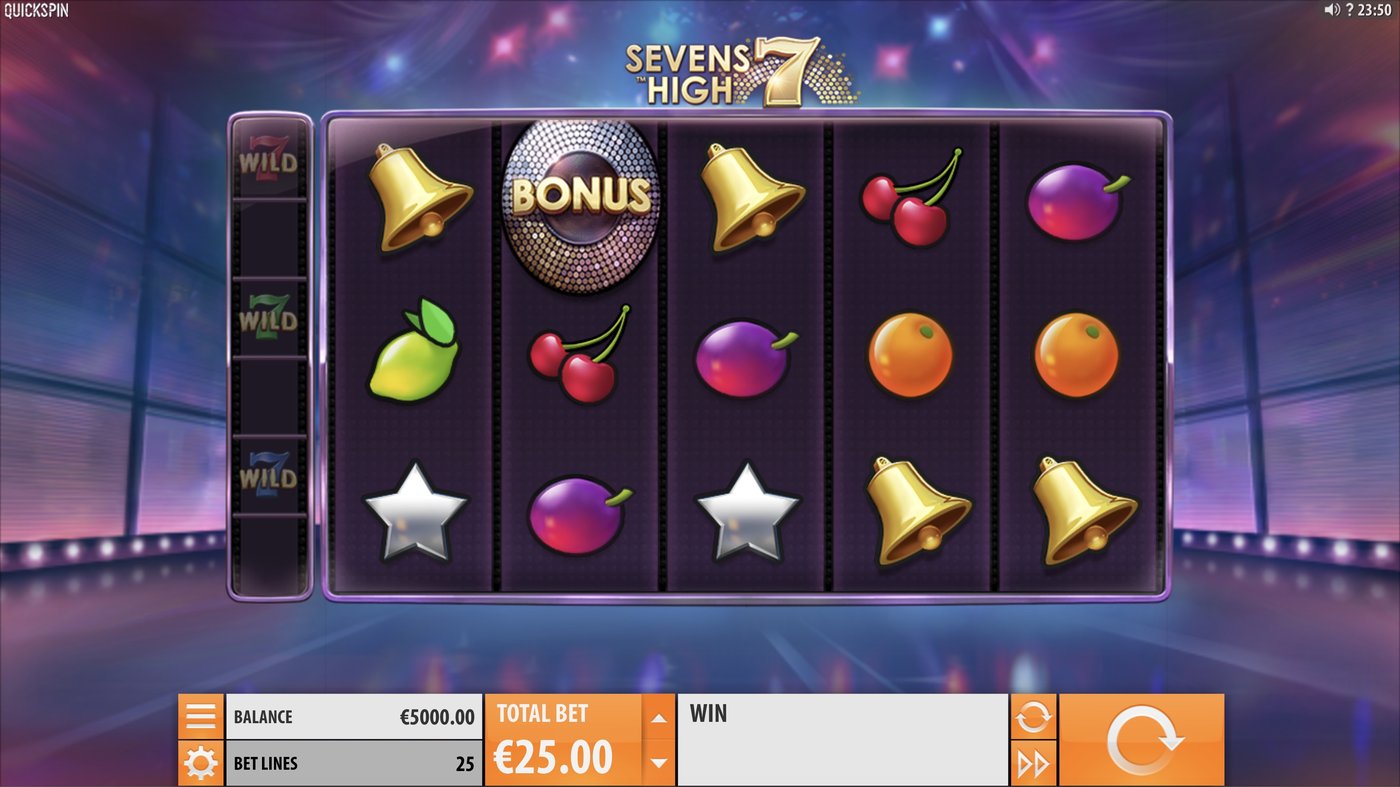 Sevens High: image of main menu