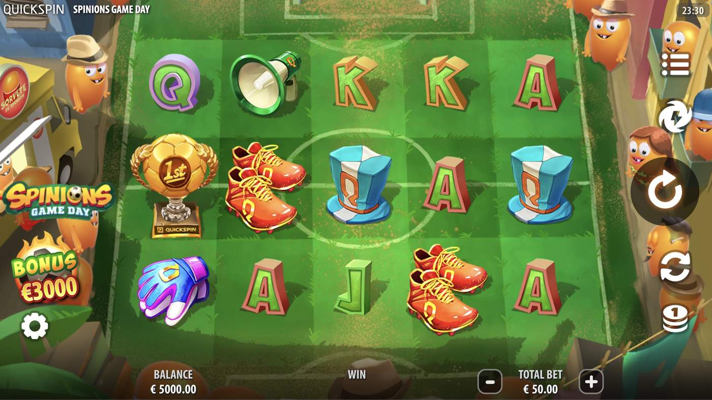 Spinions Game Day: image of main menu