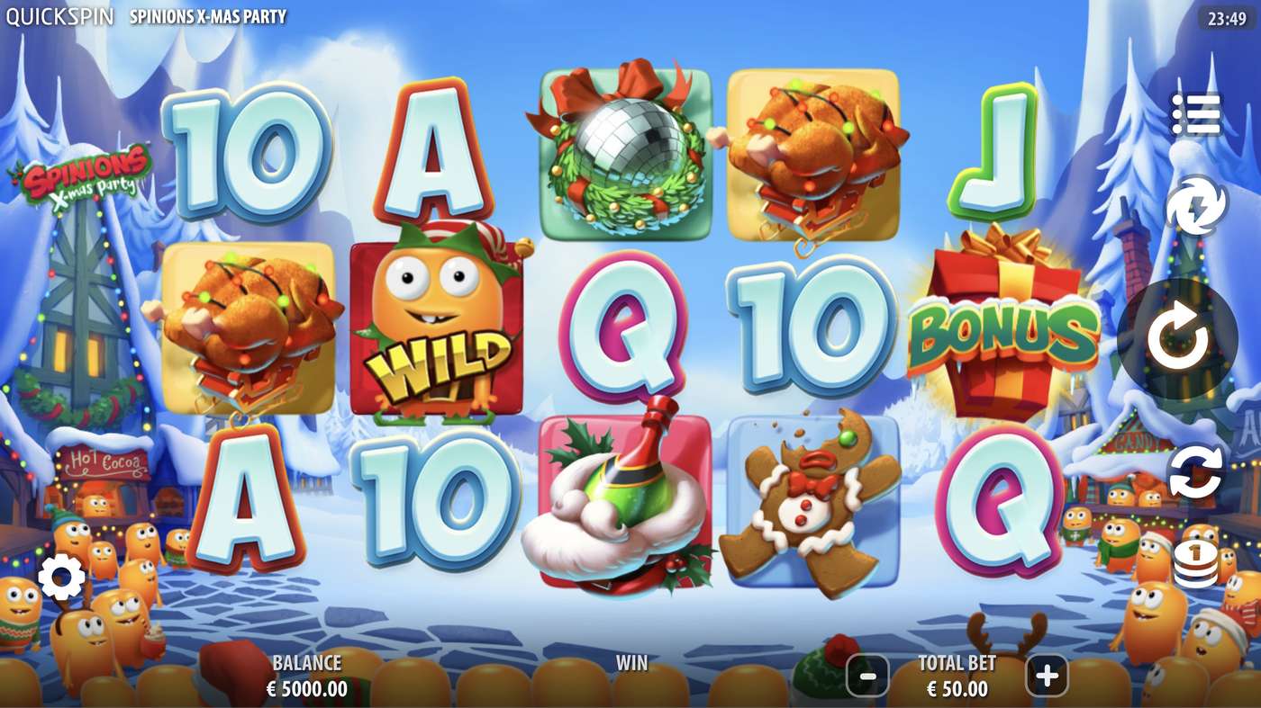Spinions X-MAS Party: image of main menu