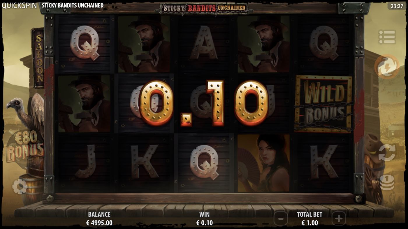 Sticky Bandits Unchained: image of winning