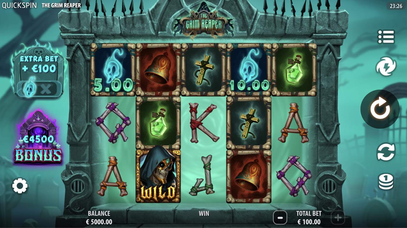 The Grim Reaper: image of main menu