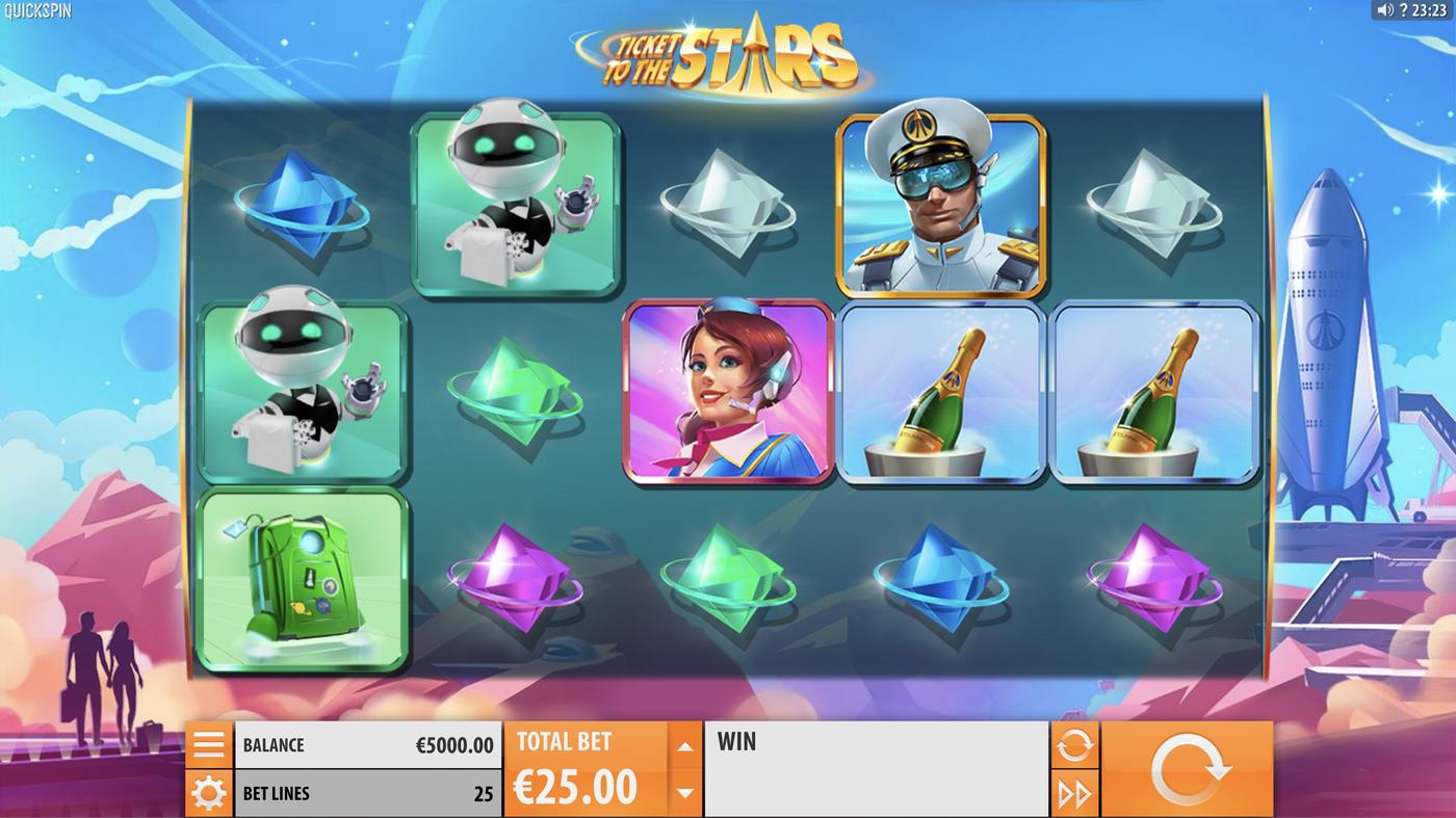 Ticket to the Stars: image of main menu