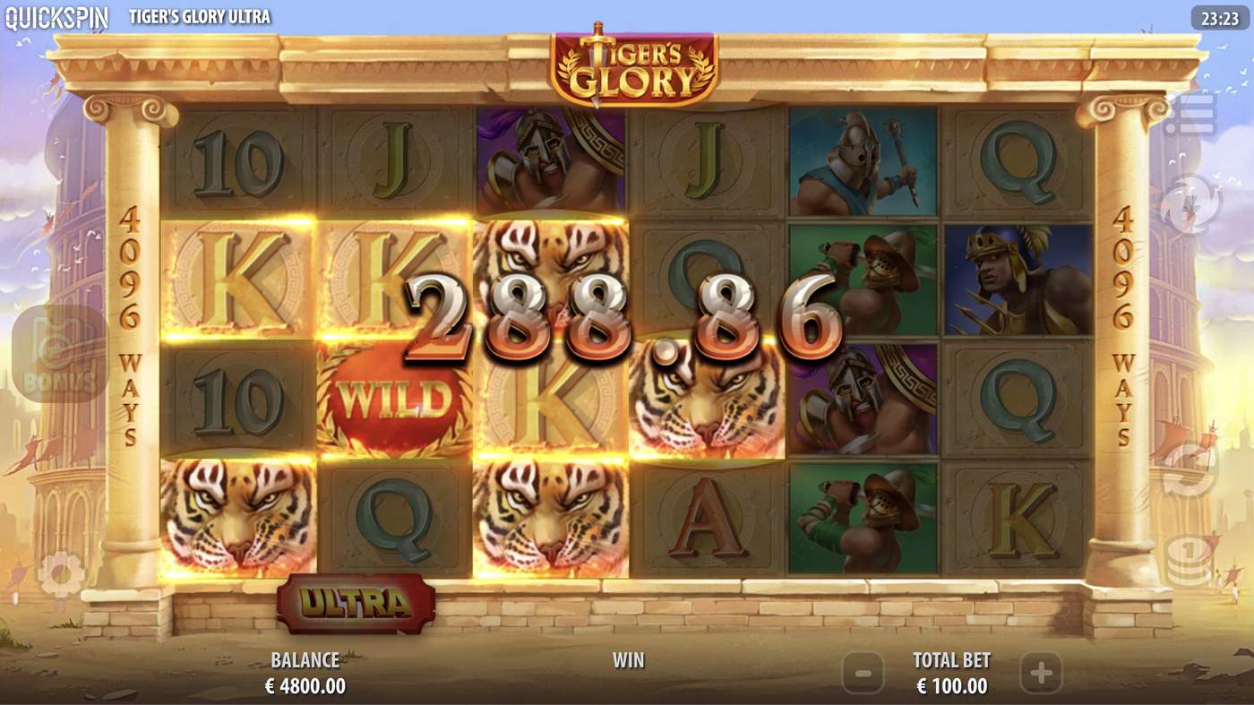 Tiger's Glory Ultra: image of winning