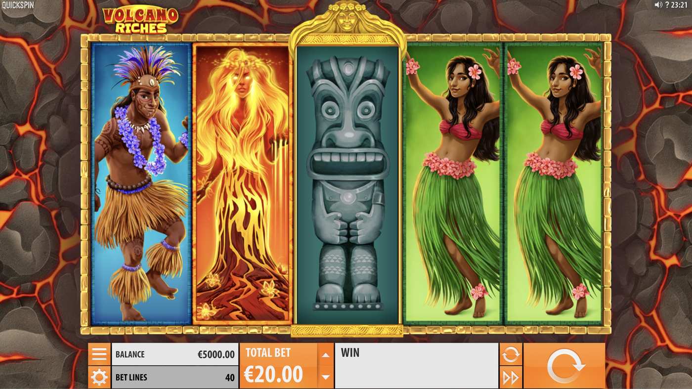 Volcano Riches: image of main menu
