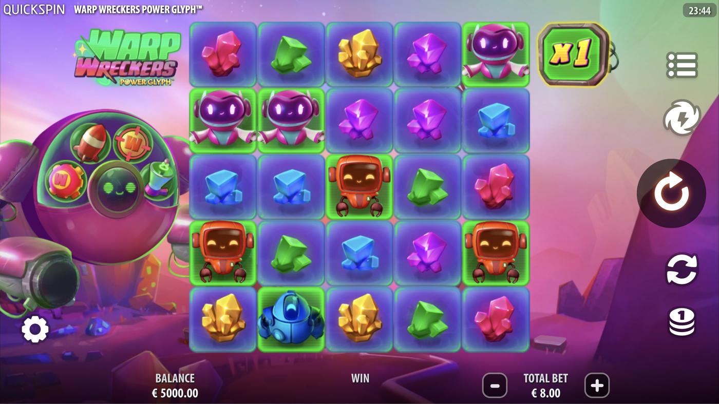 Warp Wreckers Power Glyph: image of main menu
