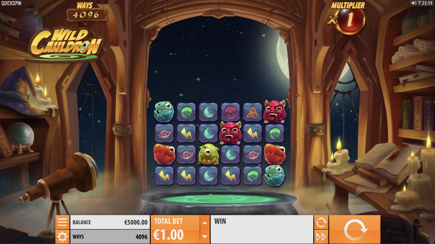 Wild Cauldron: image of main menu