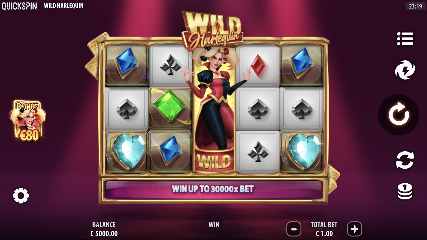 Wild Harlequin: image of main menu