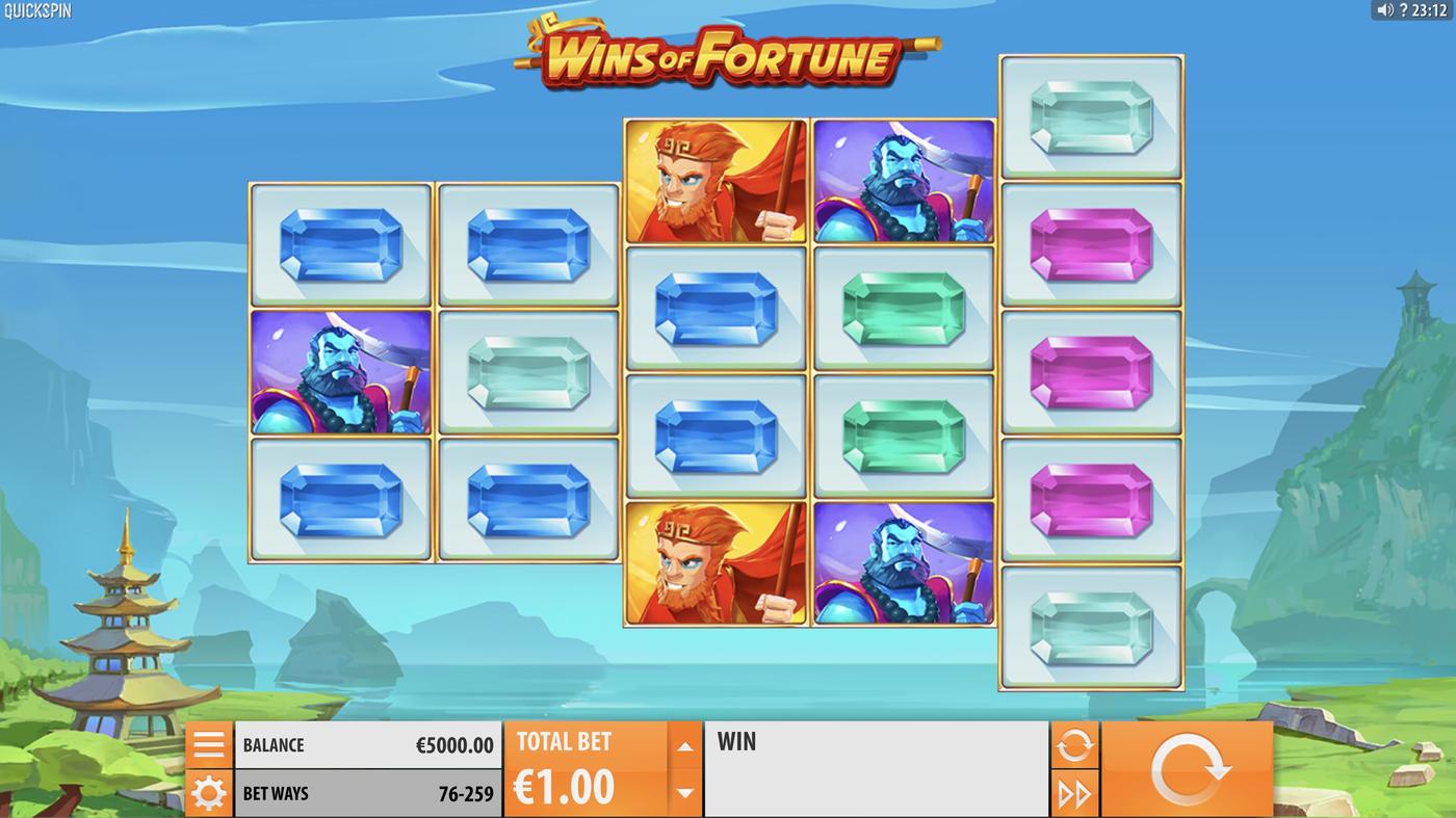 Wins of Fortune: image of main menu