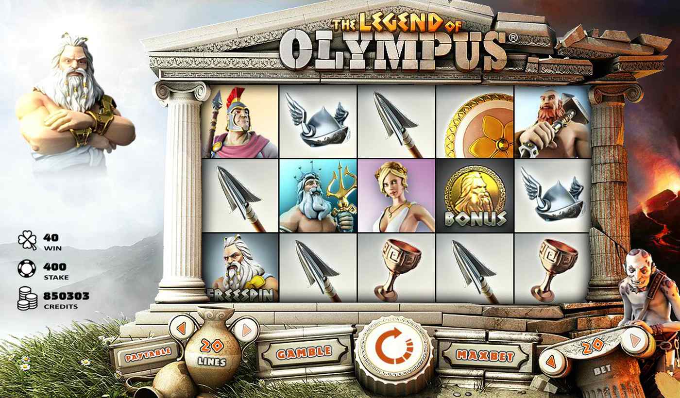 Legend of Olympus: image of main menu