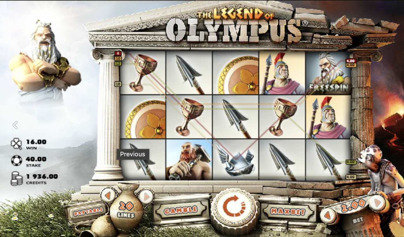 Legend of Olympus: image of winning