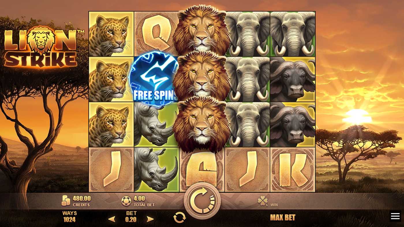Lion Strike: image of main menu