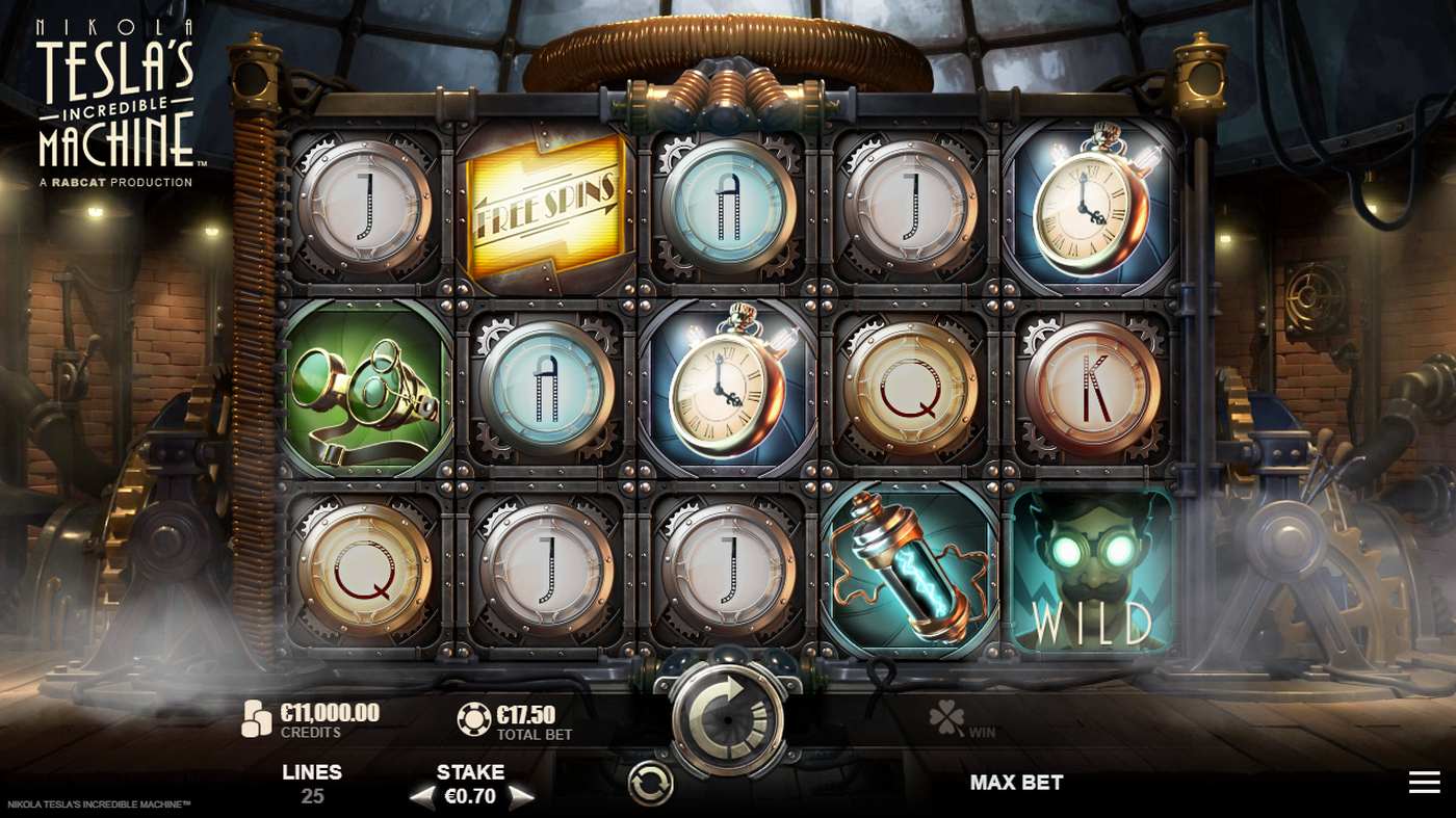 Nikola Tesla's Incredible Machine: image of main menu