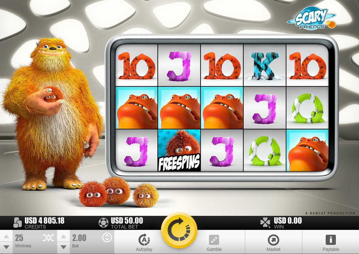 Scary Friends: image of main menu