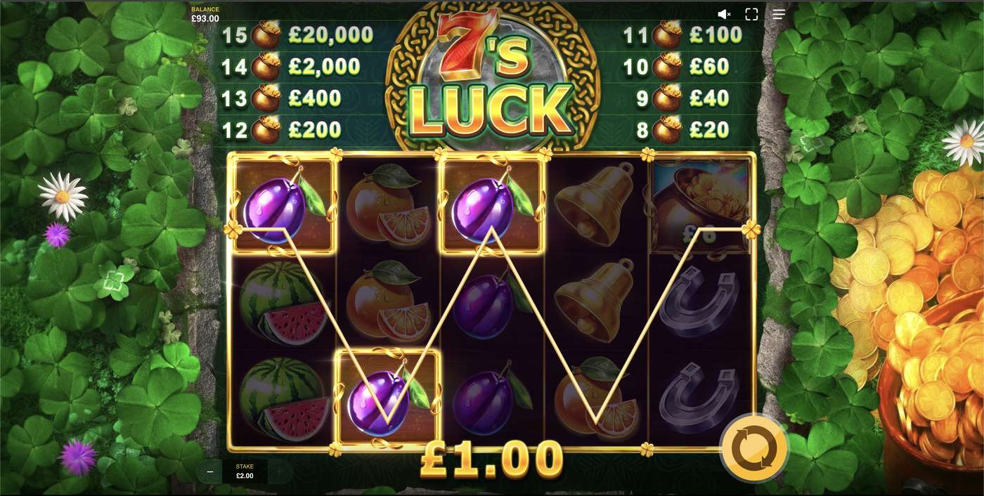 7's Luck: image of winning