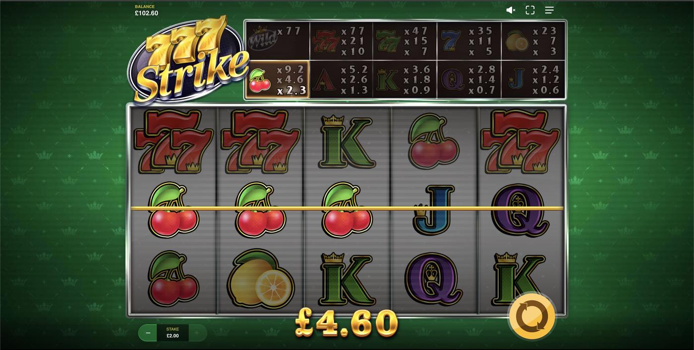 777 Strike: image of winning