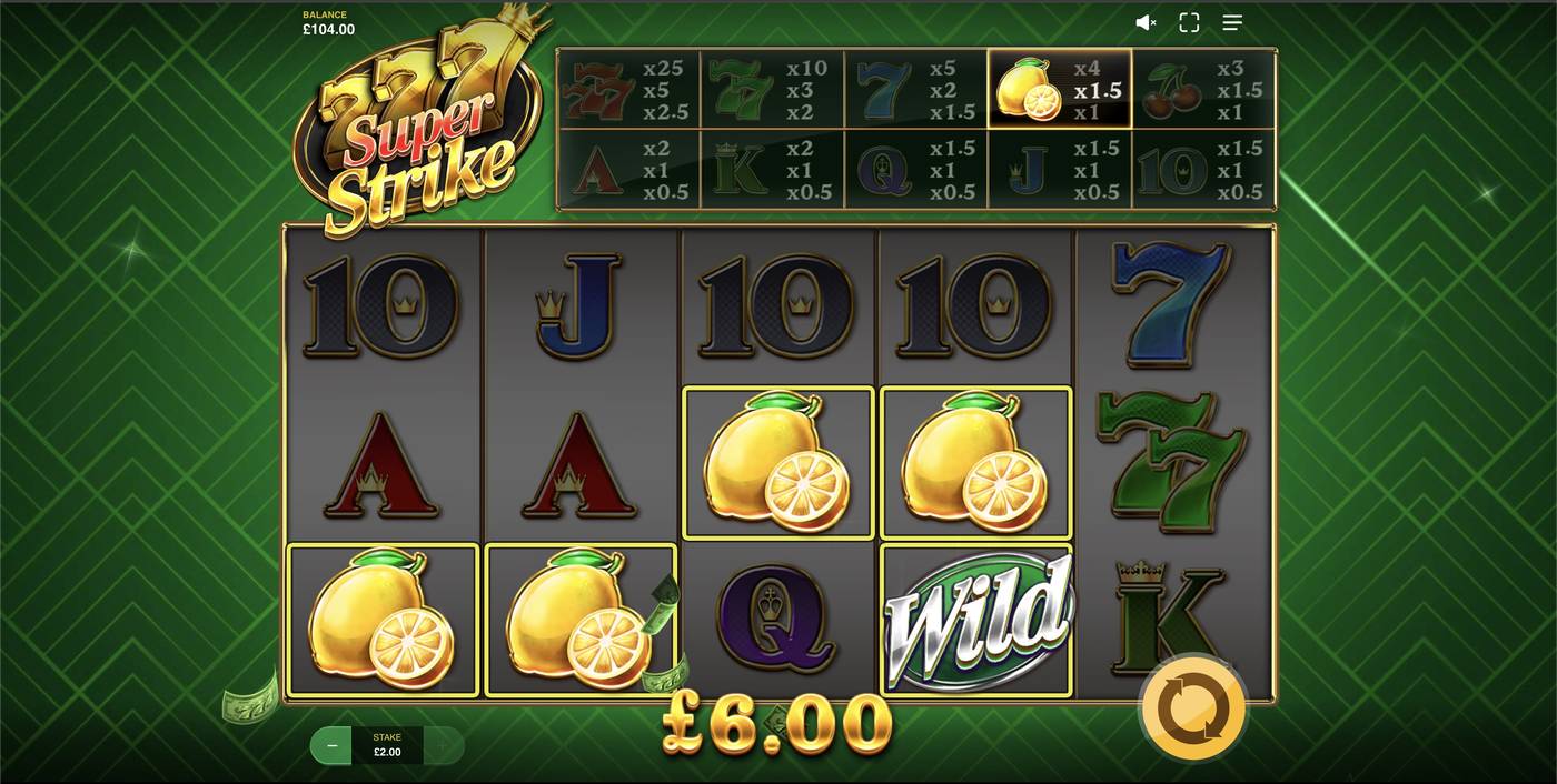 777 Super Strike: image of winning