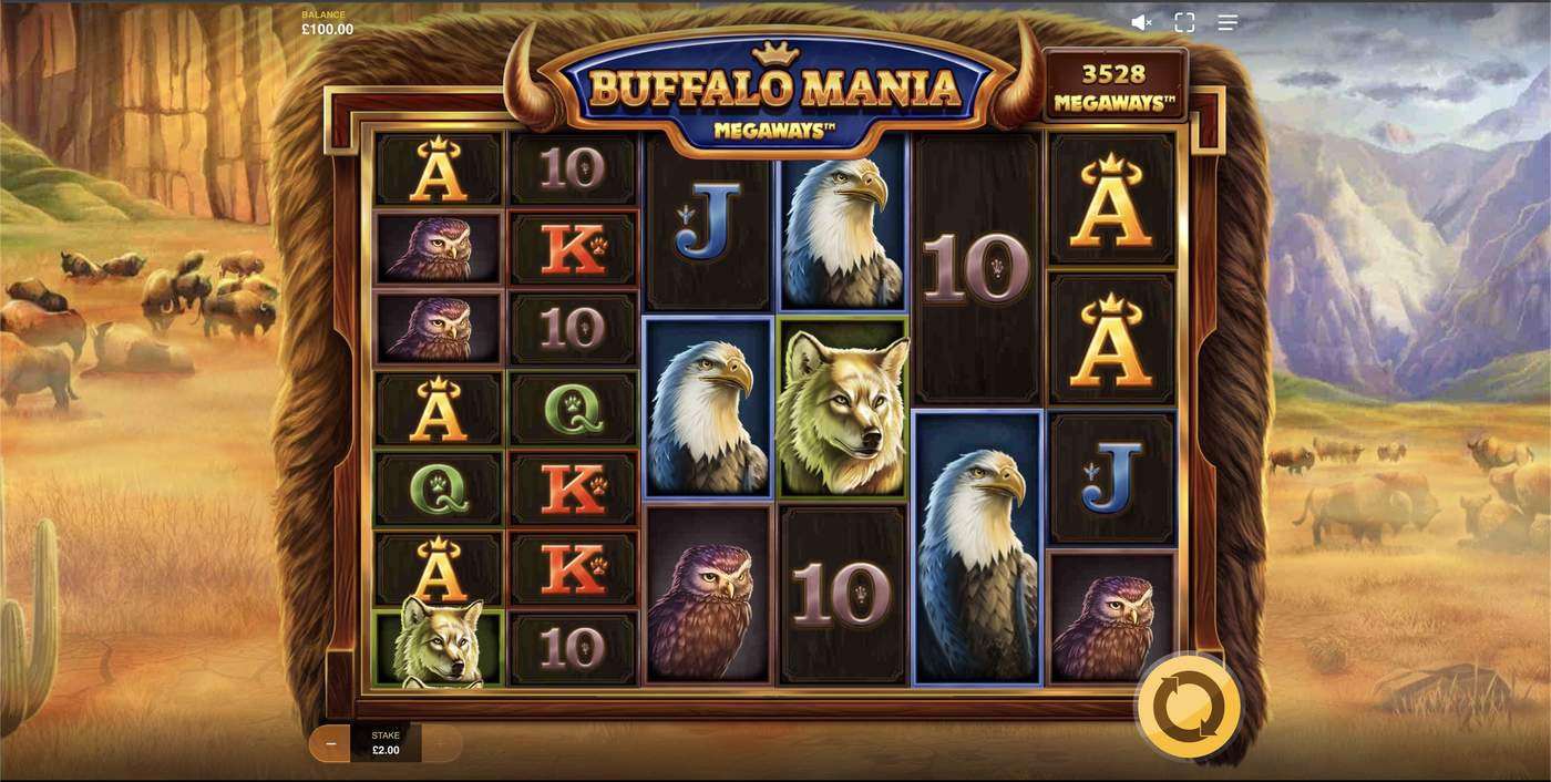 Buffalo Mania Megaways: image of main menu