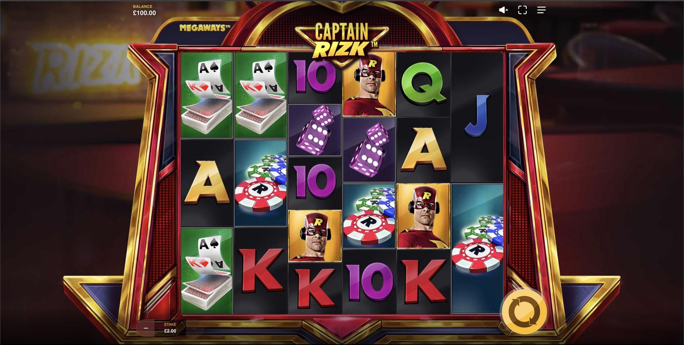 Captain Rizk Megaways: image of main menu