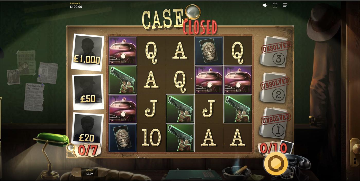 Case Closed: image of main menu
