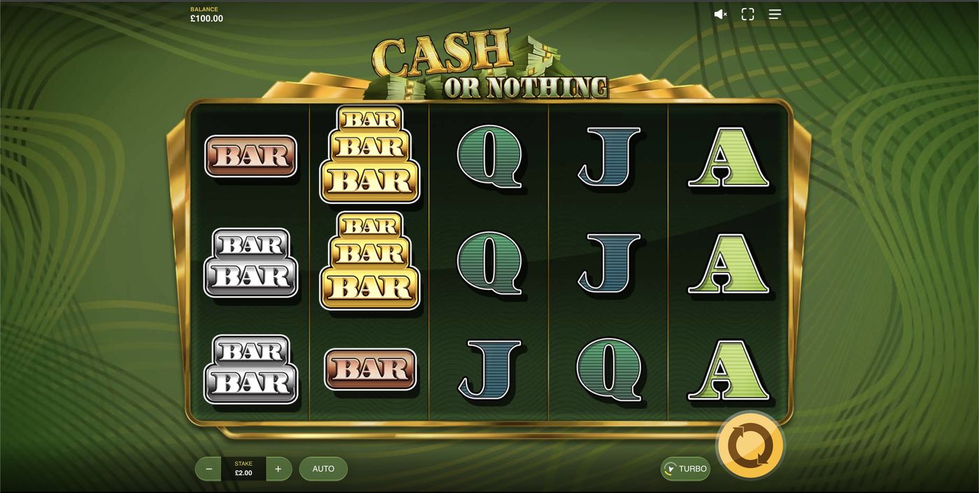 Cash Or Nothing: image of main menu