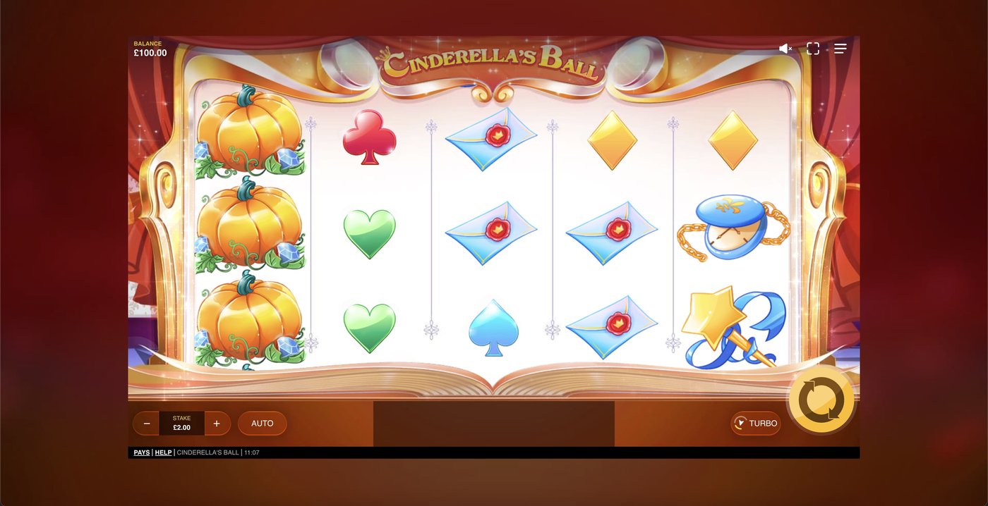 Cinderella's Ball: image of main menu