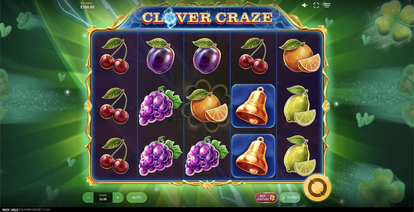 Clover Craze: image of main menu
