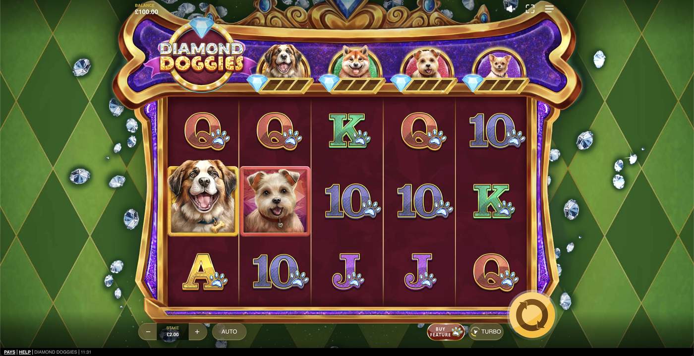 Diamond Doggies: image of main menu