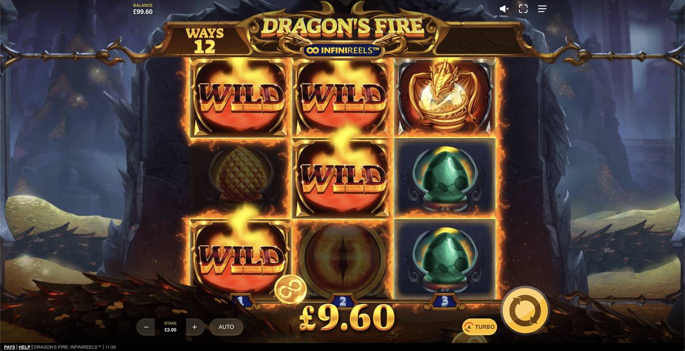 Dragon's Fire Infinireels: image of winning