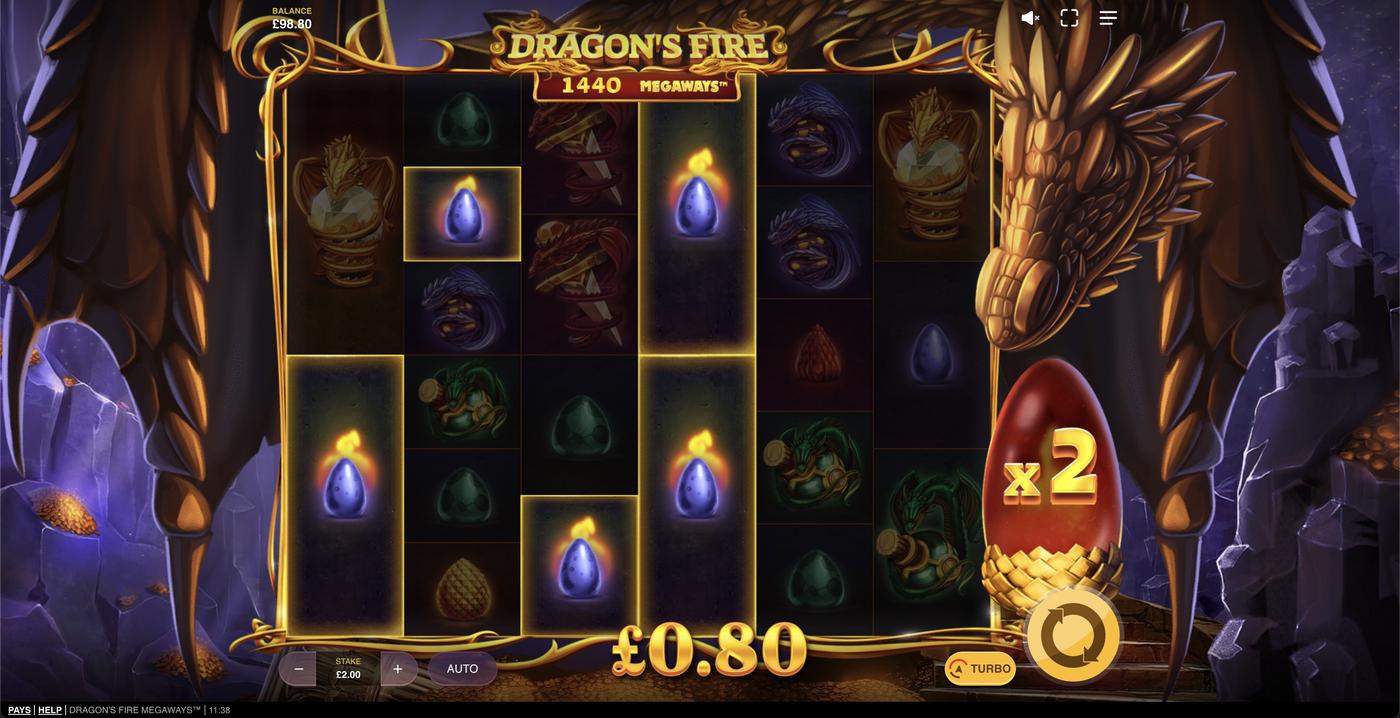 Dragon's Fire Megaways: image of winning