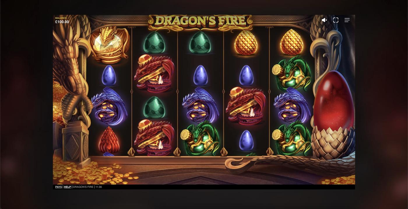 Dragon's Fire: image of main menu