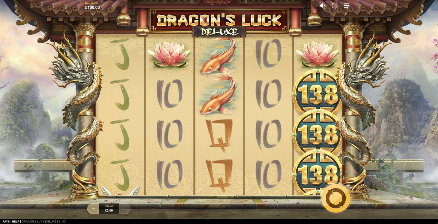 Dragon's Luck Deluxe: image of main menu