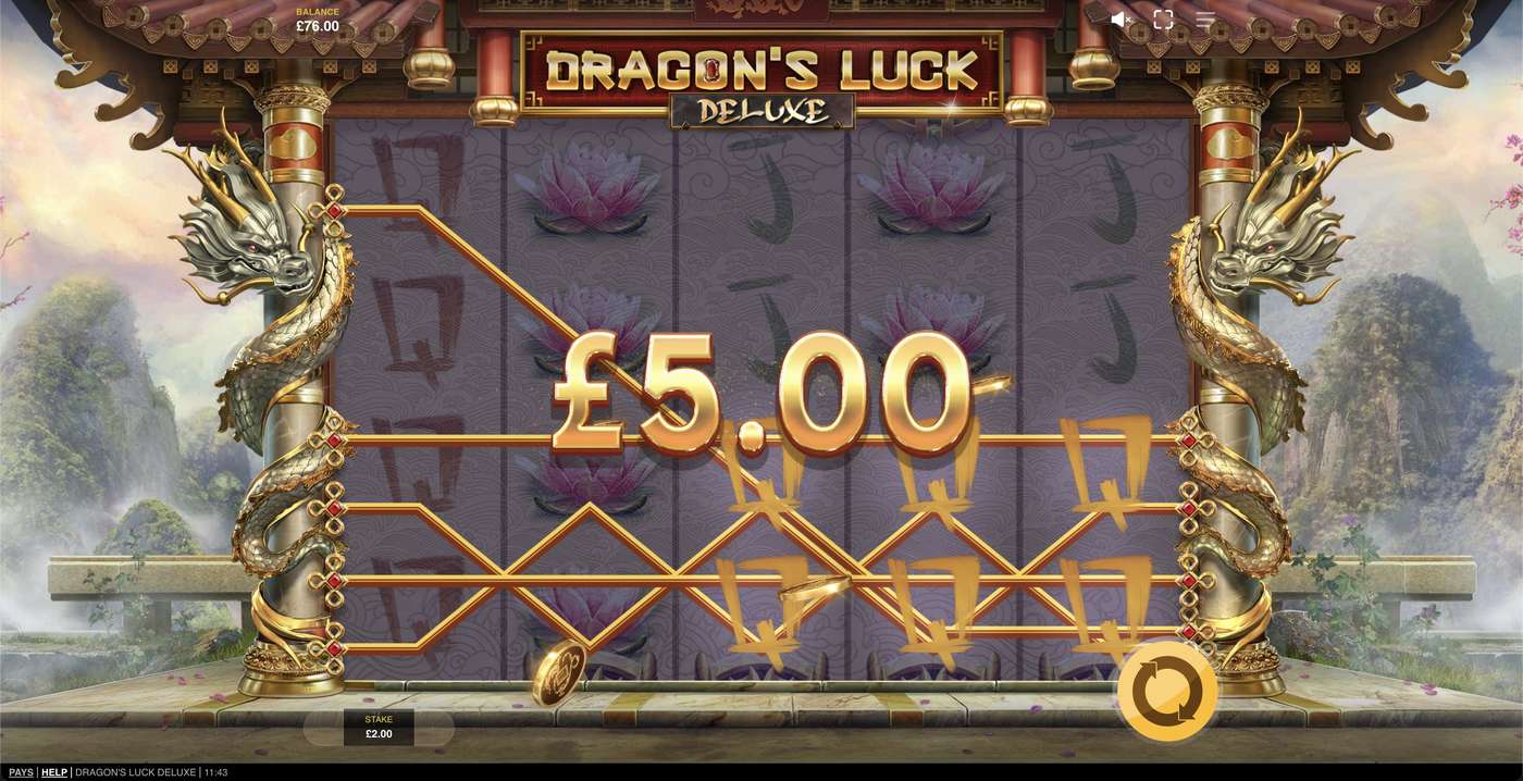 Dragon's Luck Deluxe: image of winning