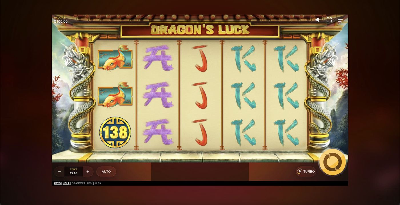 Dragon's Luck: image of main menu
