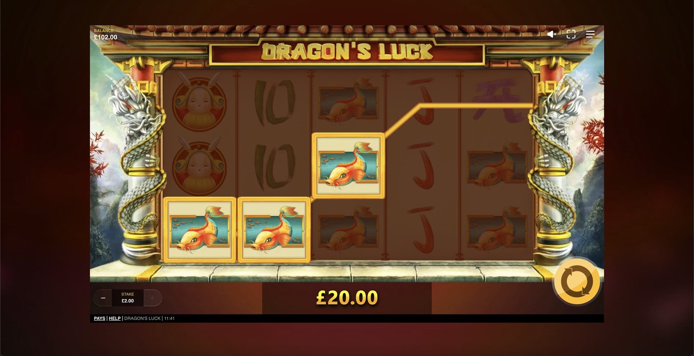 Dragon's Luck: image of winning