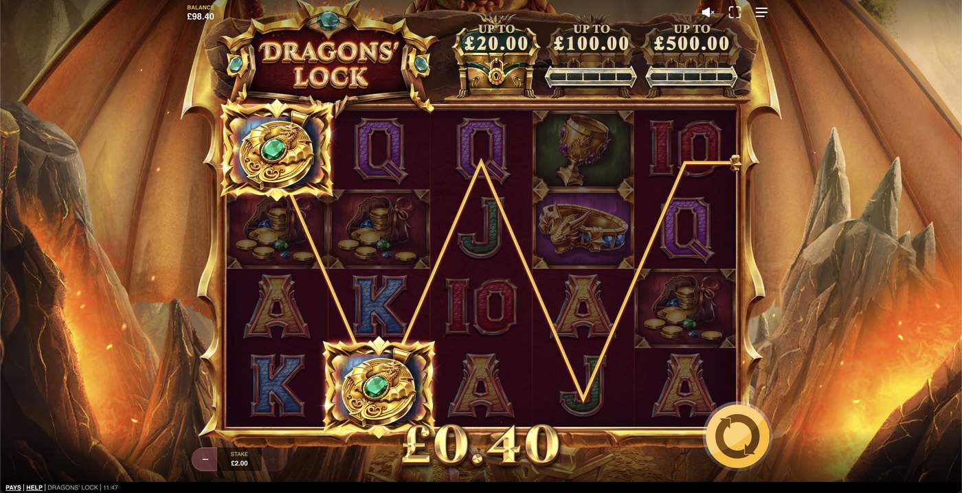 Dragons' Lock: image of winning