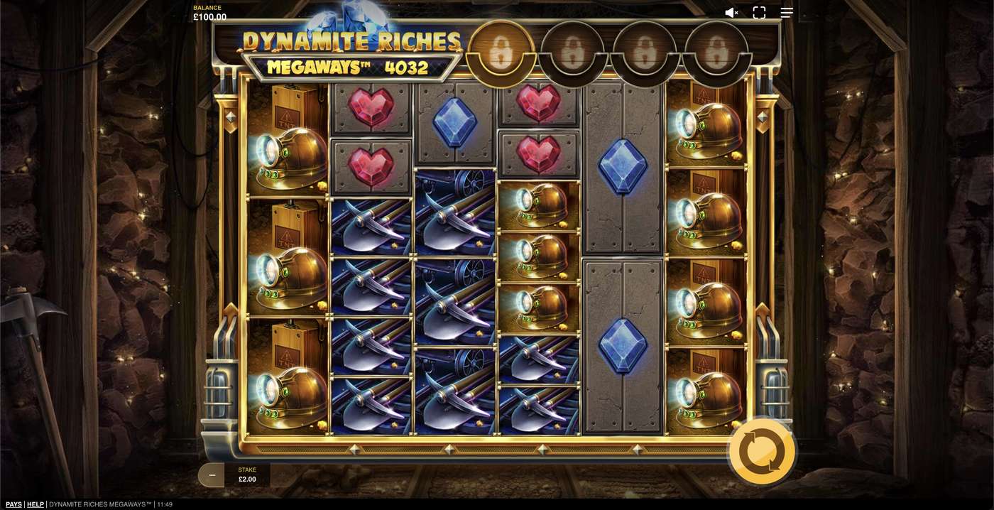 Dynamite Riches Megaways: image of main menu