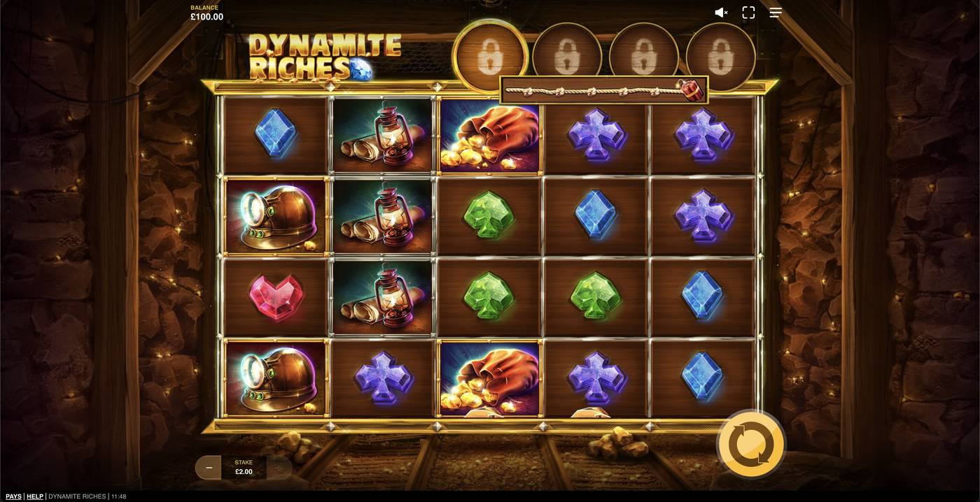 Dynamite Riches: image of main menu