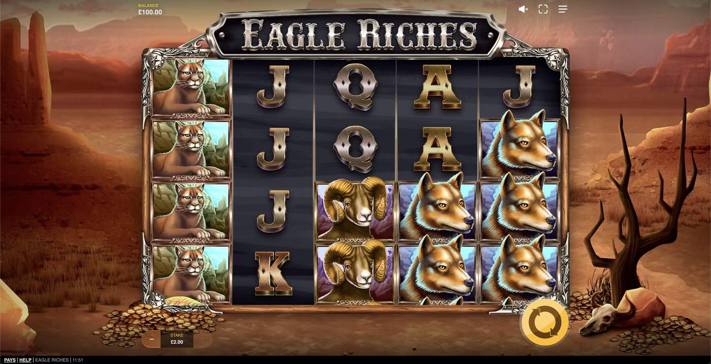 Eagle Riches: image of main menu