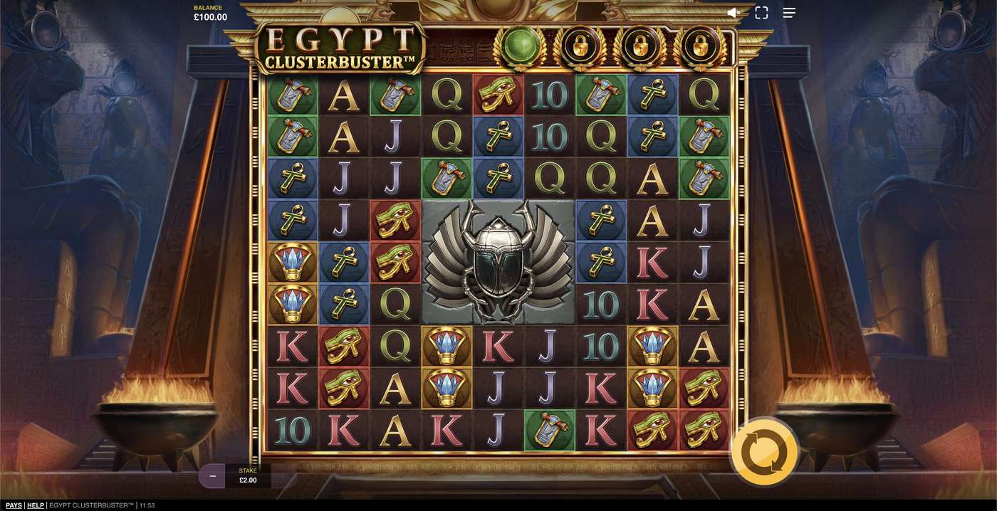 Egypt Clusterbuster: image of main menu