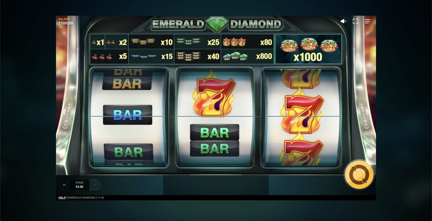 Emerald Diamond: image of main menu