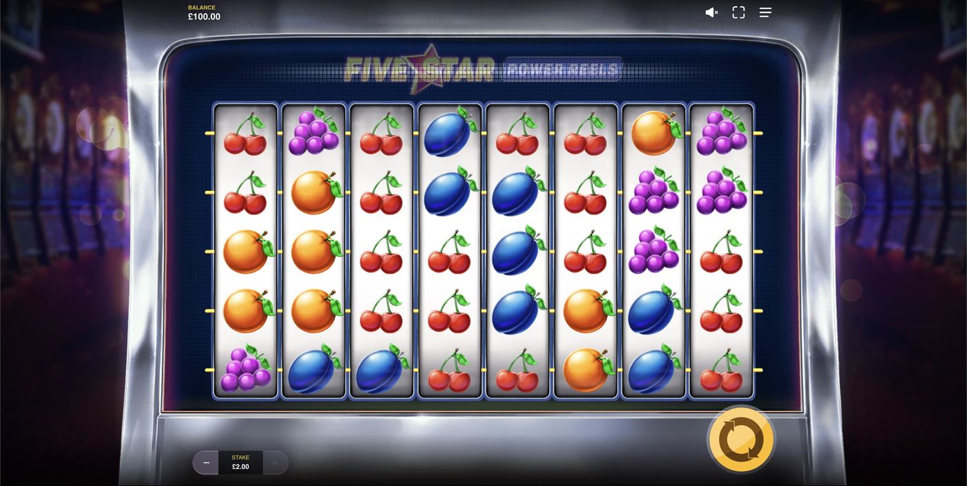 Five Star Power Reels: image of main menu