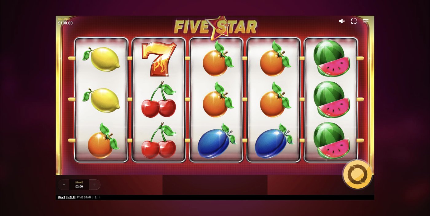Five Star: image of main menu